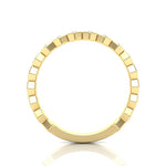 14k Gold Honeycomb Diamond Stackable Ring Wedding Band - Abtin & Company 
