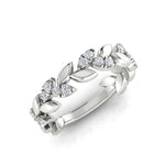 14K Gold Diamond Leaf Ring - Abtin & Company 