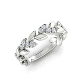 14K Gold Diamond Leaf Ring - Abtin & Company 