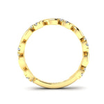 14K Gold Diamond Leaf Ring - Abtin & Company 