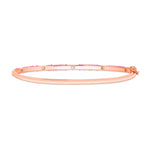 14K Gold Pink Sapphire and White Diamond Bangle - Abtin & Company 
