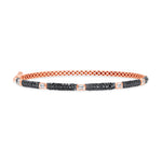 14K Black Diamond and White Diamond Bangle - Abtin & Company 
