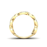 14K Diamond Interlocking Circle Ring - Abtin & Company 