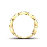 14K Diamond Interlocking Circle Ring - Abtin & Company 