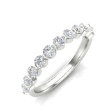 14K Floating Diamond Stackable Ring Wedding Band - Abtin & Company 