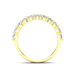 14K Floating Diamond Stackable Ring Wedding Band - Abtin & Company 