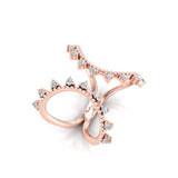 14K Gold Diamond Fashion Open Cuff Ring - Abtin & Company 