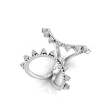 14K Gold Diamond Fashion Open Cuff Ring - Abtin & Company 