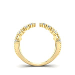 14K Gold Diamond Fashion Open Cuff Ring - Abtin & Company 