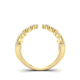 14K Gold Diamond Fashion Open Cuff Ring - Abtin & Company 
