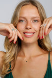 14K Gold Emerald Cut Diamond Bezel Necklace - Abtin & Company 
