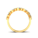 14K Gold Baguette & Round Diamond Wedding & Anniversary Band - Abtin & Company 